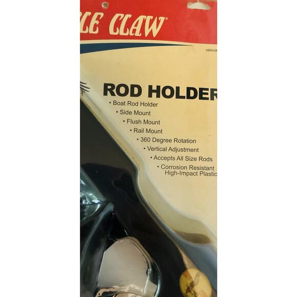 Eagle Claw ABRH3PC Boat Rod Holder w/3 Adaptors 360 Rotate & Vertical Adjustment - Picture 2 of 4